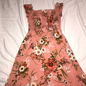 pink flower dress